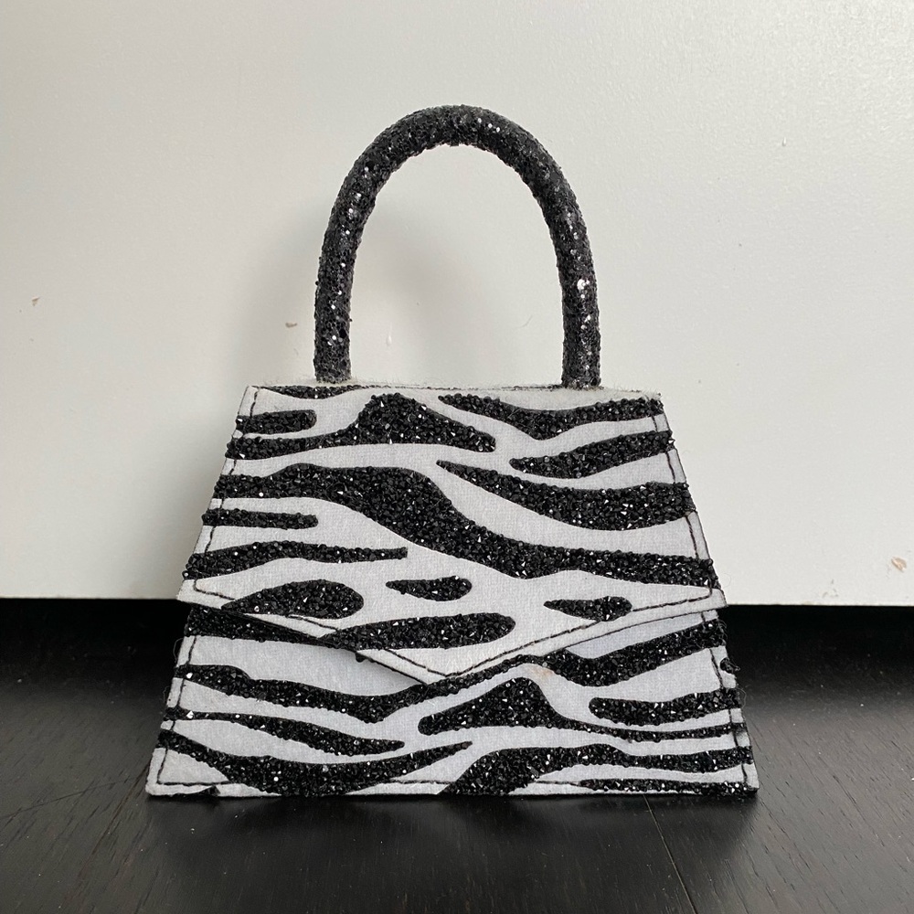 Zarqua Zebra Stripe Mini Purse